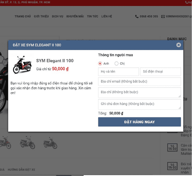Template blogspot cho thuê xe máy chuẩn SEO
